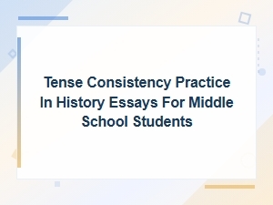 Tense Consistency Practice for Middle School History Essays: Shifting Historical Events